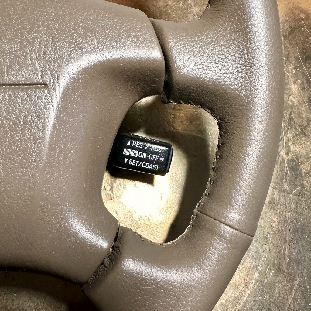 TOYOTA 4RUNNER SURF 1996-2002 LEATHER STEERING WHEEL TAN/BROWN REFURBISHED JDM